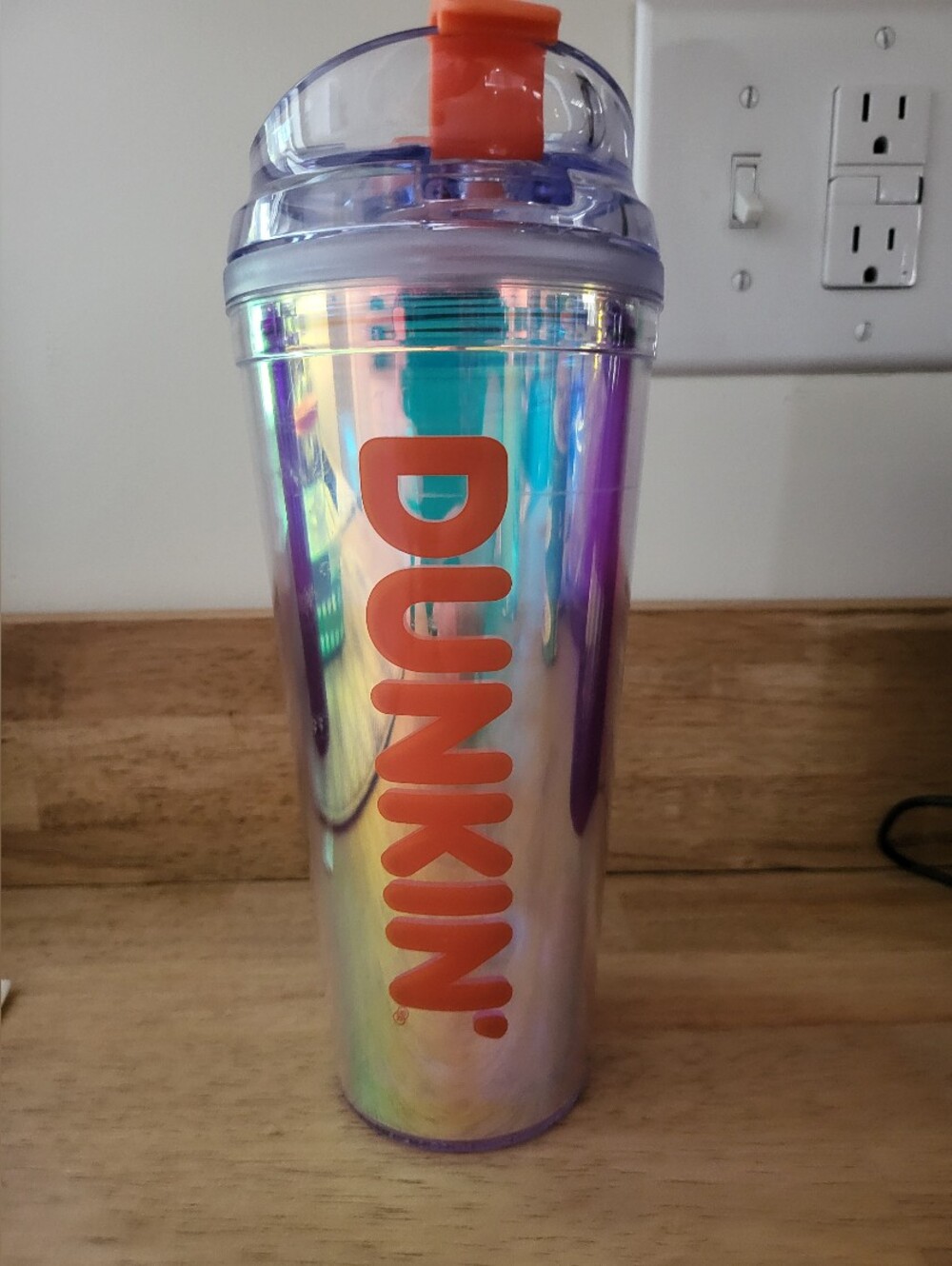 Dunkin Iridescent Travel Tumbler - Pink/Orange Accent 2023 24oz